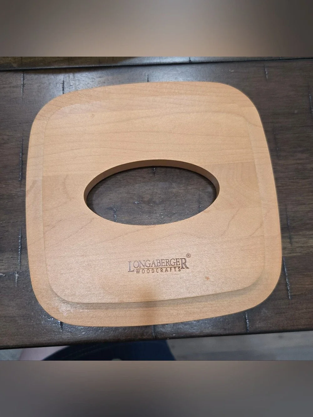 Longaberger Tall Tissue Basket And Liner.